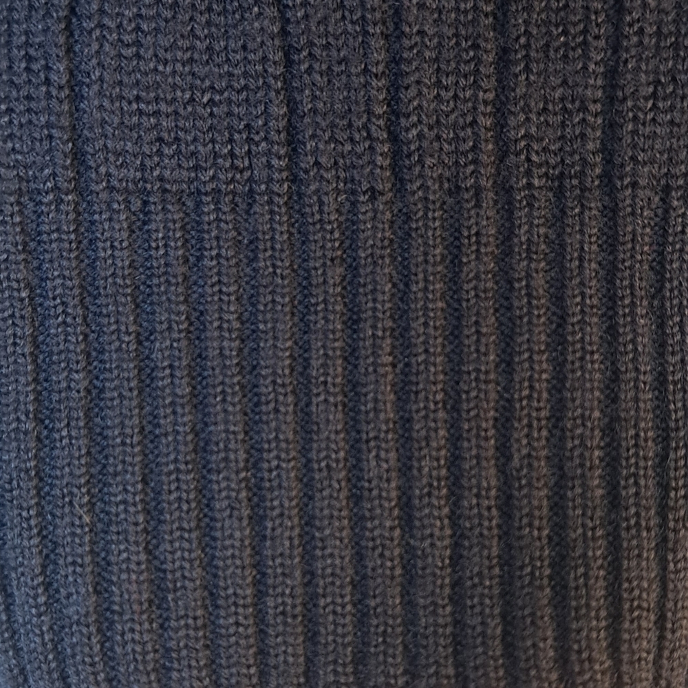 Vintage Stephanie by Suzelle Women's Wool Blend Ribbed Front Navy Blue Sweater S - Picture 3 of 11